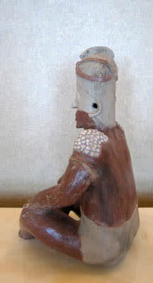 Ameca-Ezatlán Style Jalisco Sculpture of a Seated Man, 300 BCE - 300 CE