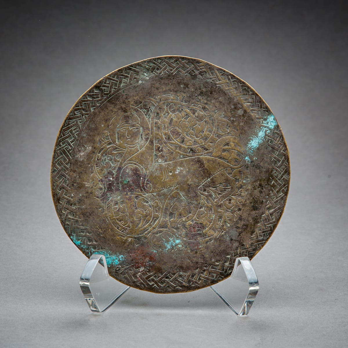 Bronze disc with Burraq, 1100 CE - 1200 CE