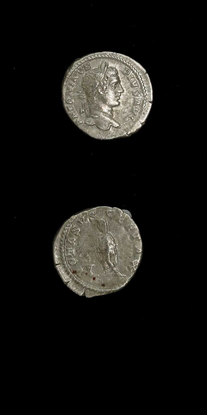 Silver Denarius of Emperor Caracalla, 200 CE - 210 CE