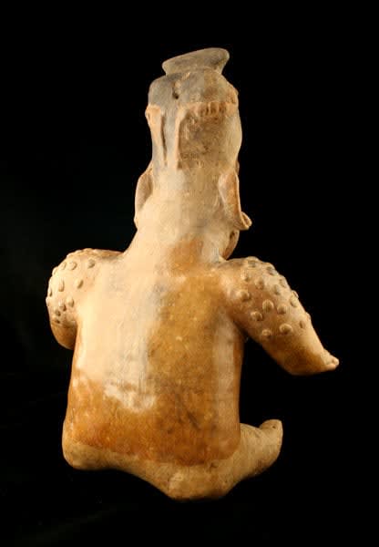 Ameca-Ezatlán Style Jalisco Terracotta Sculpture of a Seated Woman, 300 BCE - 300 CE