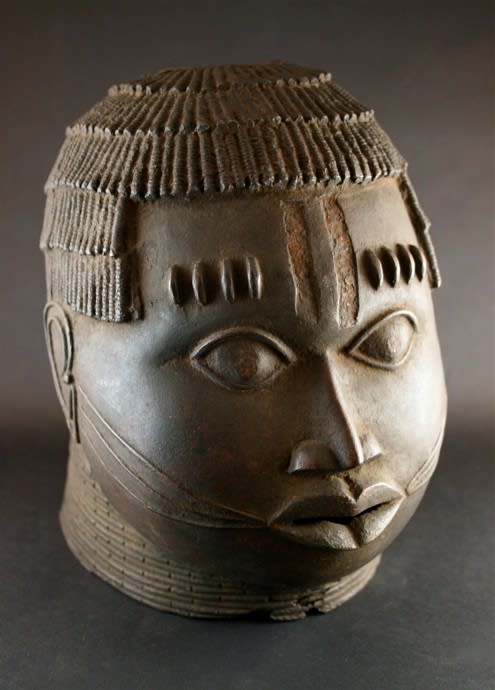 Benin Bronze Head of an Oba, 17th Century CE - 18th Century CE