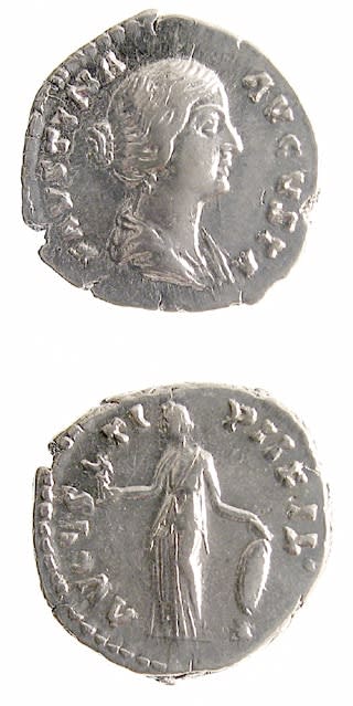 Silver Denarius of Empress Faustina Junior, 145 CE - 176 CE