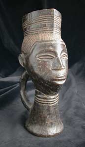 Kuba Wooden Palm Wine Cup, 20th Century CE