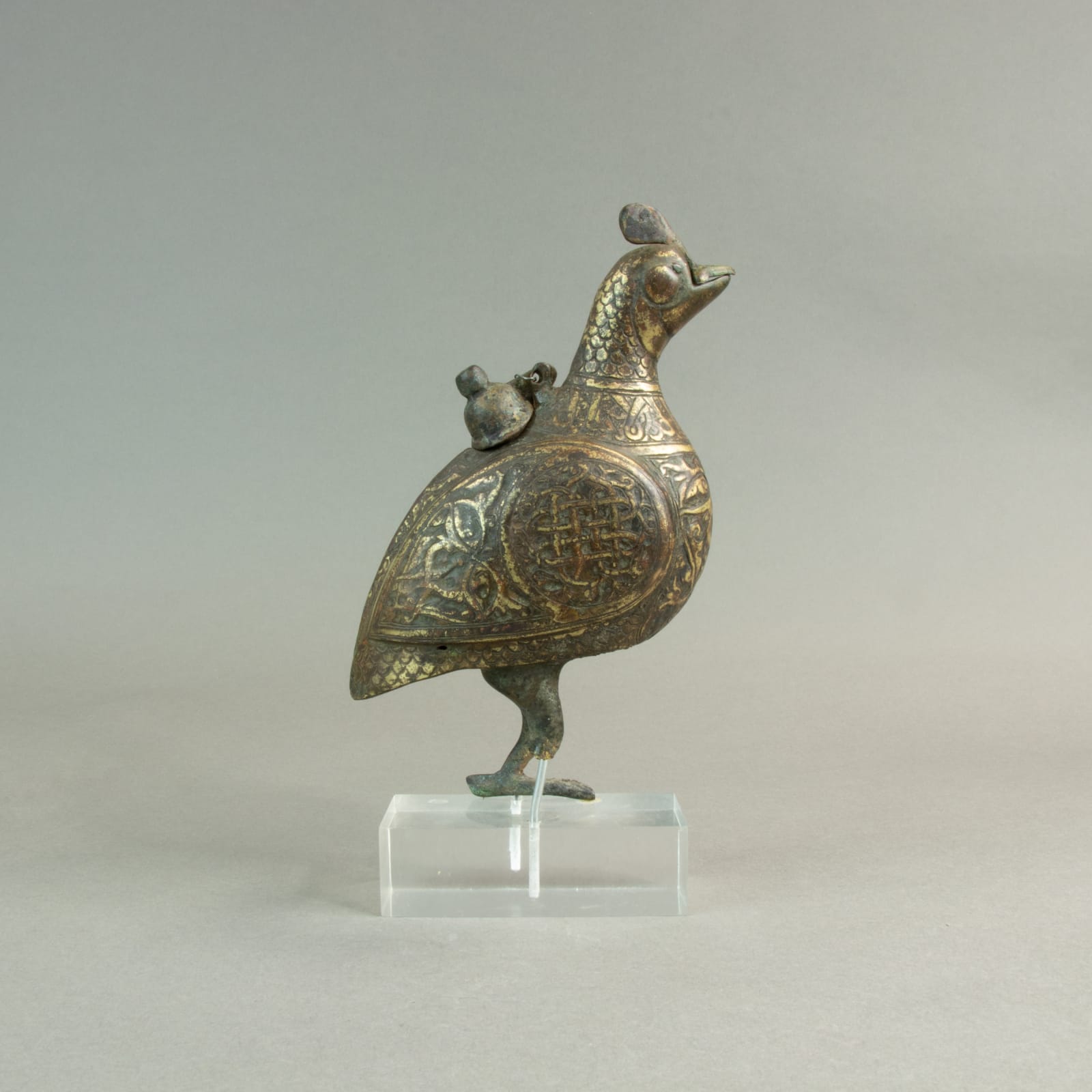 Seljuk Bronze Oil Lamp in the Shape of a Bird, 11th to 12th century CE