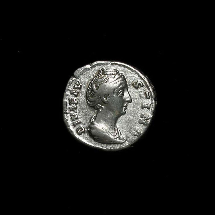 Silver Denarius of Empress Faustina Senior Issues Posthumously, 141 CE - 161 CE