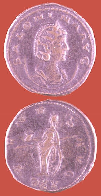 Silvered Antoninianus of Empress Salonina, 253 CE - 268 CE