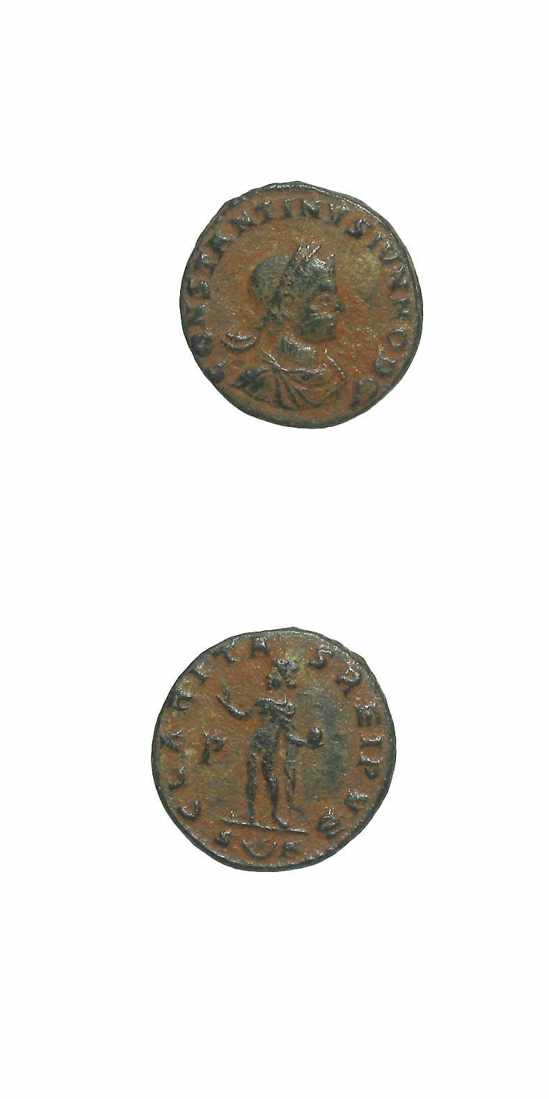 Bronze Follis of Constantine II Struck While Caesar, 316 CE - 335 CE
