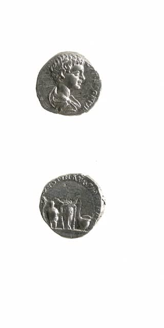Silver Denarius of Caracalla Struck While Caesar, 196 CE - 198 CE