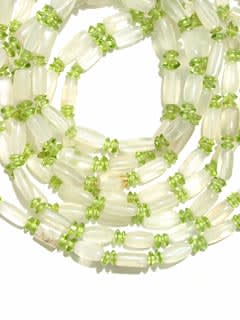 Moonstone And Peridot Bead Necklace