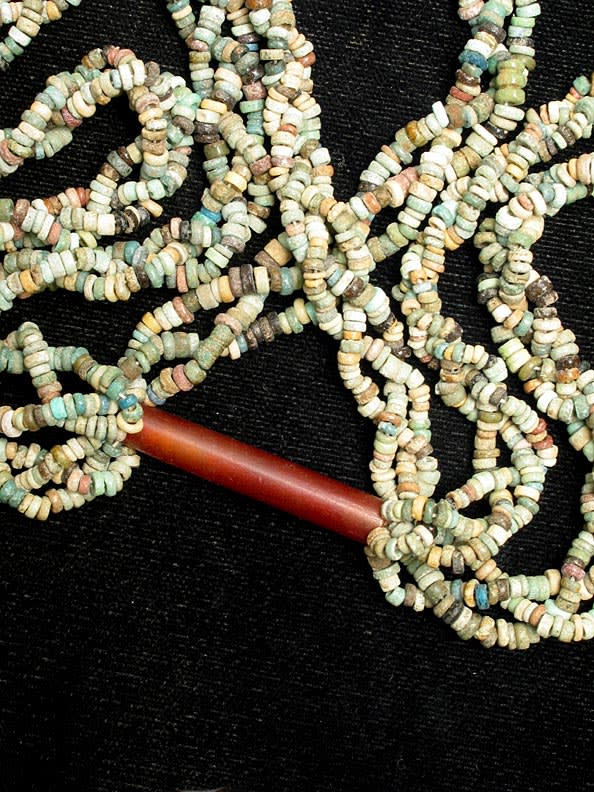 Egyptian Faience And Carnelian Bead Necklace, 1900 BCE - 1300 BCE