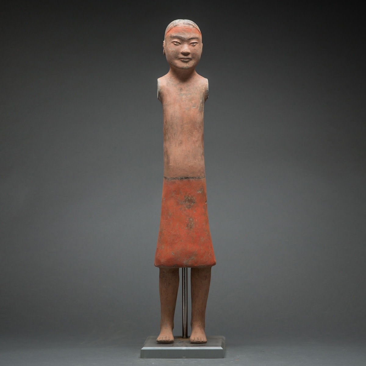 Set of Painted Pottery Stick Soldiers, 206 BCE - 220 CE