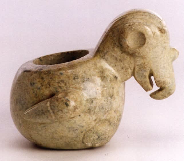 Guanacaste-Nicoya Jade Avian Mace Head, 100 CE - 500 CE