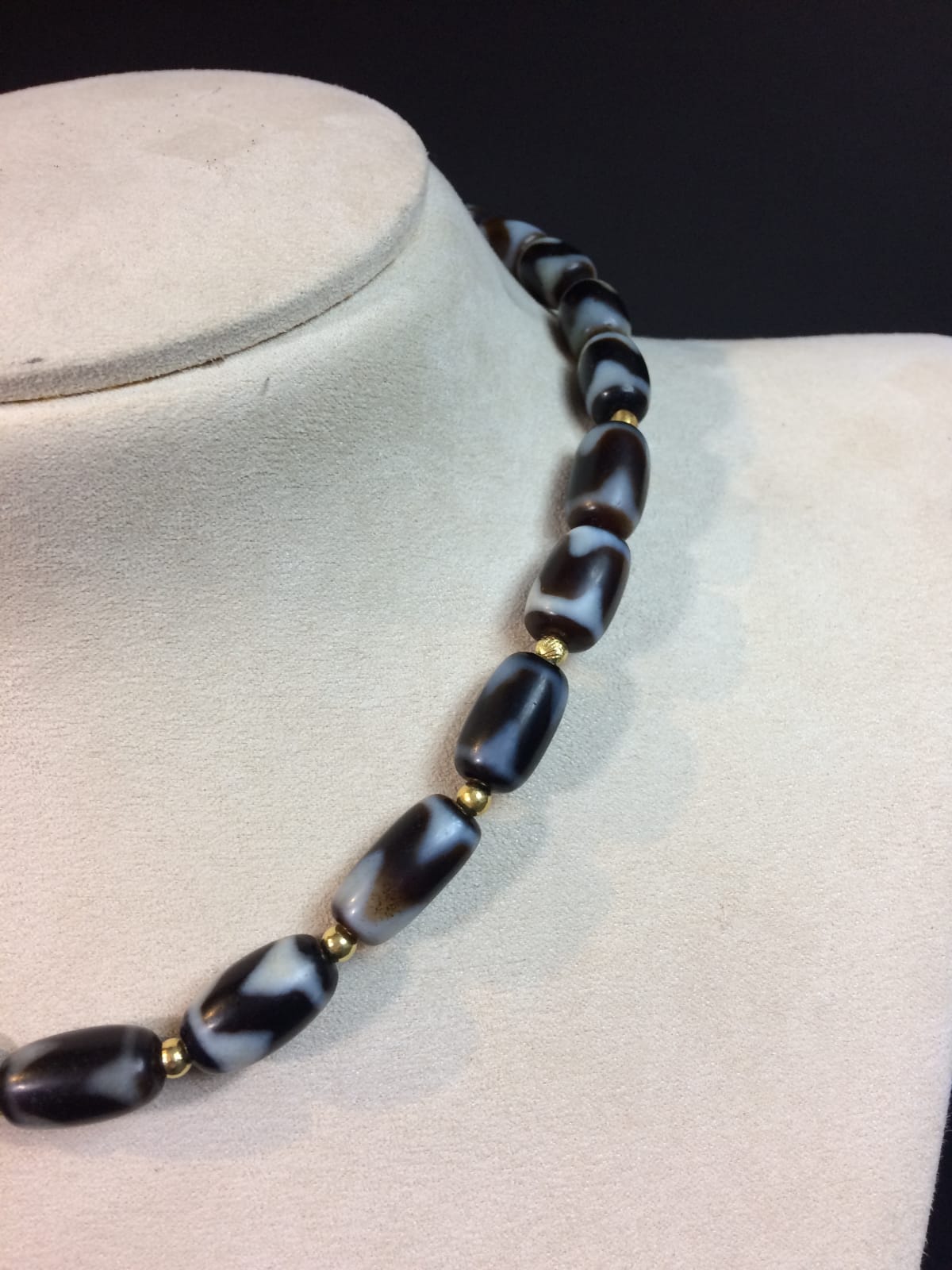 Tibetan Agate Bead Necklace, 18th Century CE - 19th Century CE