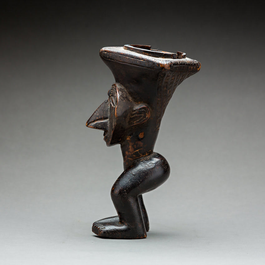Kuba Wooden Palm Wine Cup, 19th Century CE - 20th Century CE