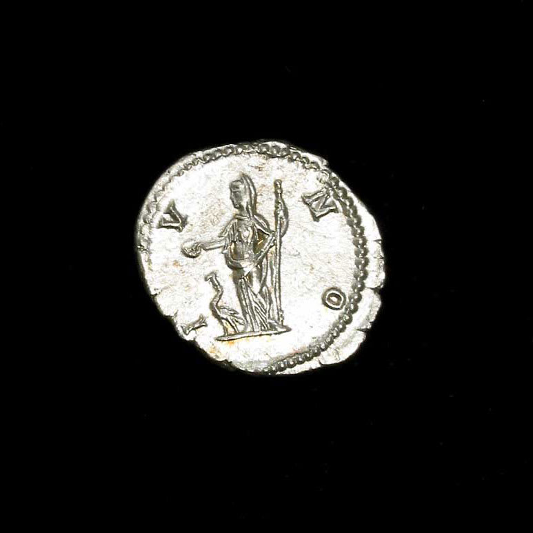 Silver Denarius of Empress Julia Domna, 196 CE - 211 CE
