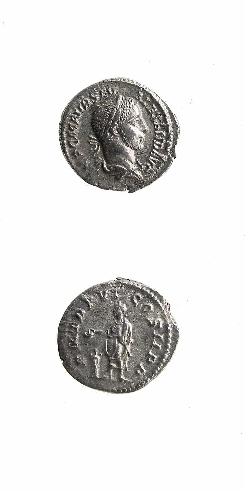Silver Denarius of Emperor Severus Alexander, 222 CE - 235 CE