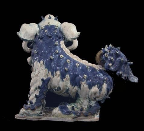 Ming Glazed Terracotta Sculpture of a Fu Dog, 1368 CE - 1644 CE