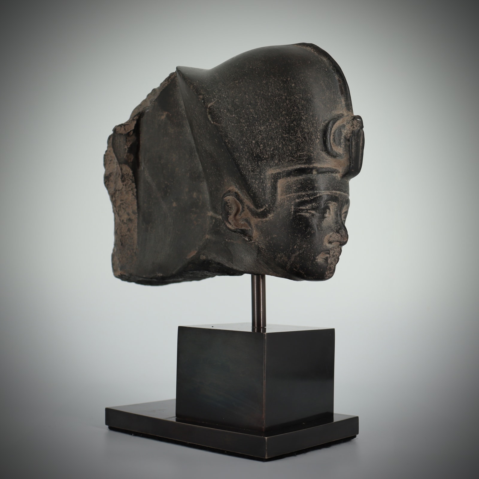 18th Dynasty Head of a Pharaoh, possibly Amenhotep III, wearing the blue crown, c. 14th century BCE