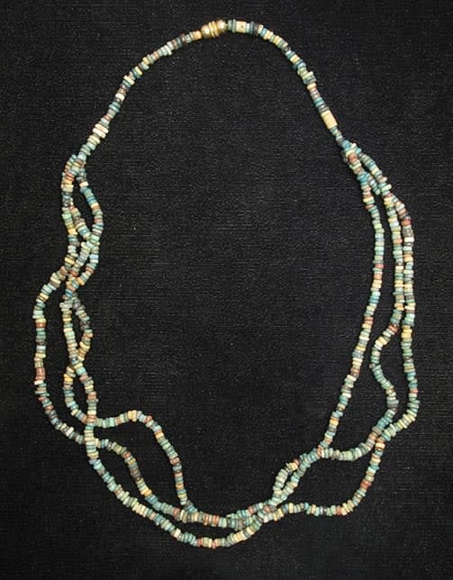Necklace Of Antique Faience Beads, 1650 BCE - 1085 BCE