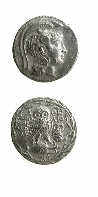 Athenian Silver Tetradrachm in the New Style, 2 Century BCE