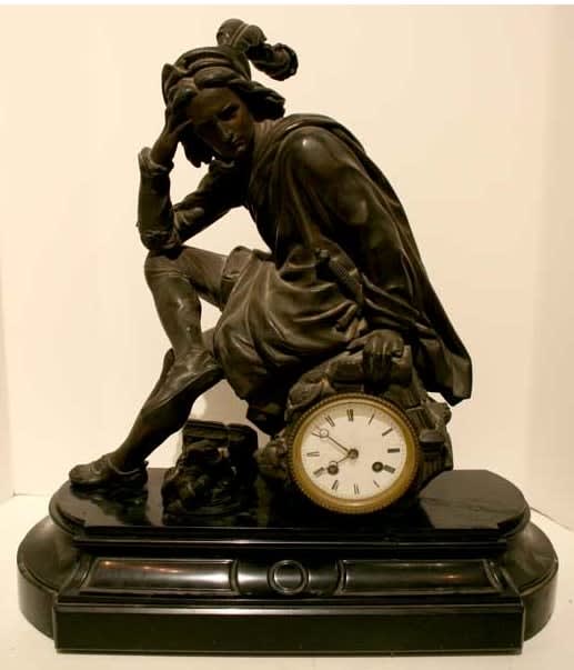 Bronze Sculptural Clock, 19th Century CE