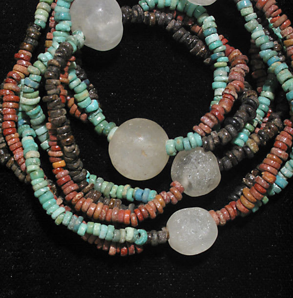 Necklace Of Egyptian Faience Beads & Roman Beads, 1600 BCE