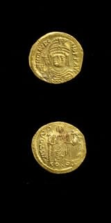 Byzantine Gold Solidus of Emperor Maurice Tiberius, 582 CE - 602 CE