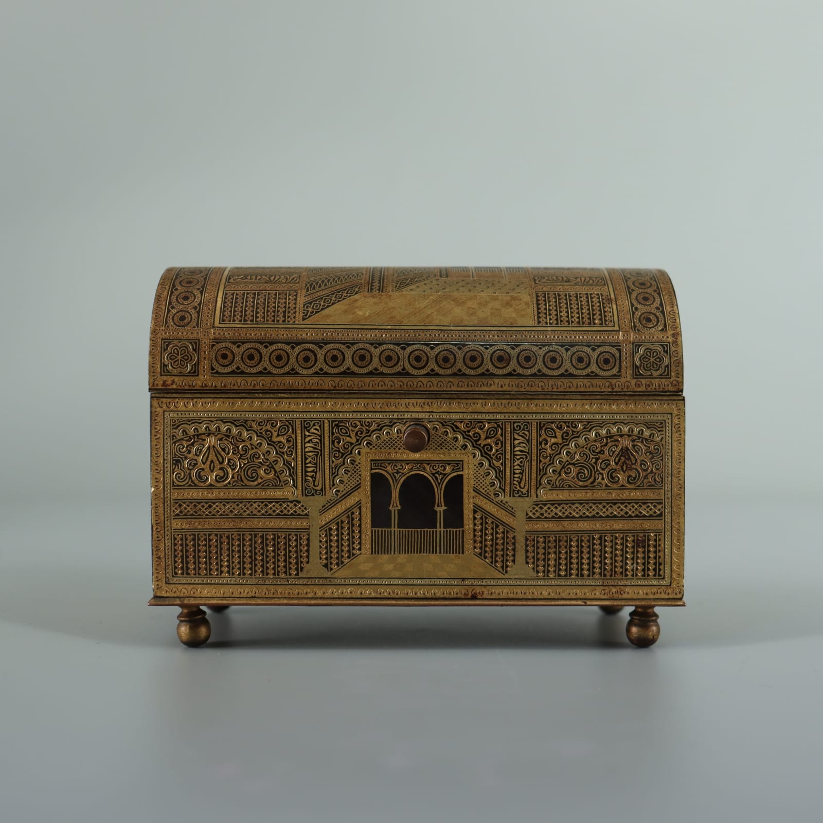 Alhambra Style Gold Overlaid Casket (Toledo Workshop), 1870 BCE - 1900 BCE