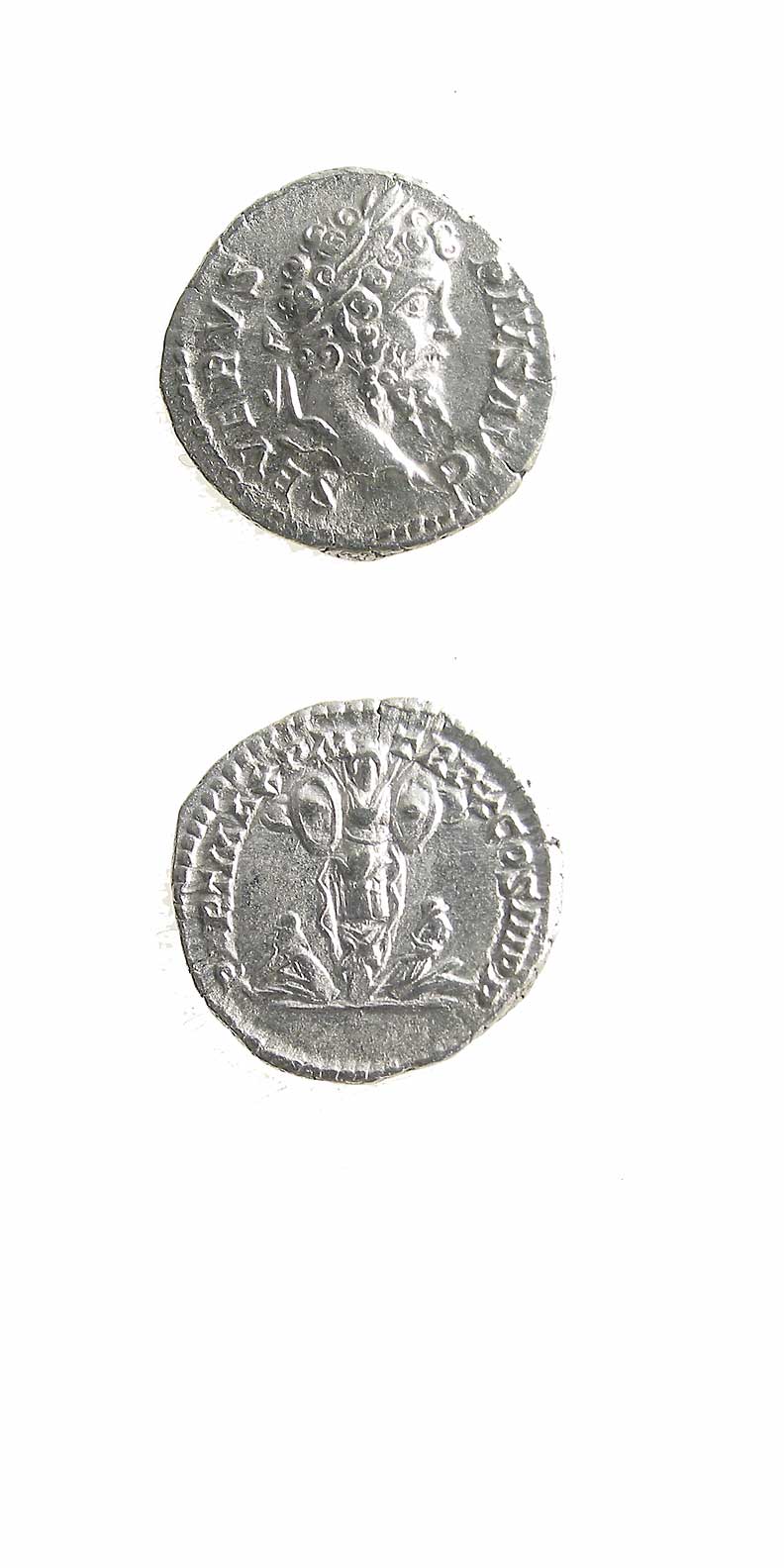 Silver Denarius of Emperor Septimius Severus, 198 CE - 211 CE