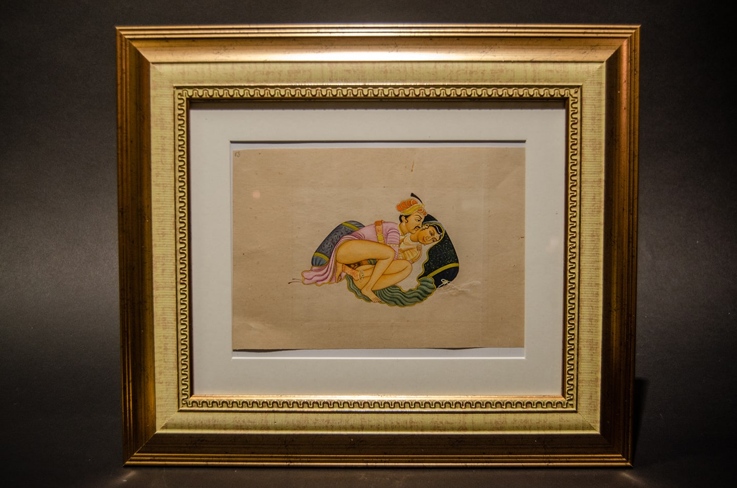 123 - Late Mughal Empire Erotic Manuscript / Painting Inspired by the Kama Sutra, 18th Century CE - 19th Century CE