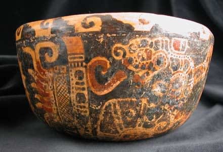 Mayan Polychrome Bowl, 500 CE - 900 CE