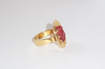 Byzantine Carnelian Cameo Depicting the Head of Christ, 400 CE - 600 CE