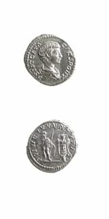 Silver Denarius of Geta Struck While Caesar, 200 CE - 202 CE