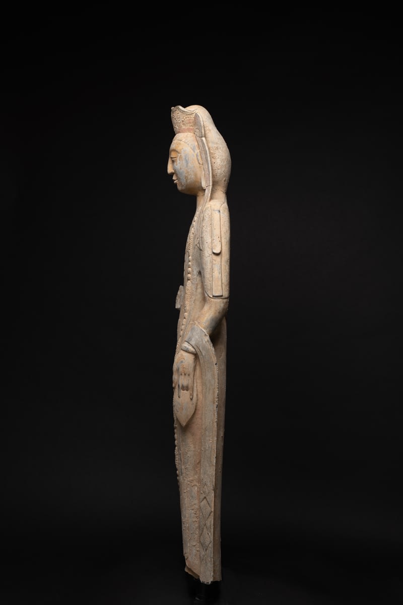 Northern Qi Stone Standing Bodhisattva, 550 CE - 577 CE