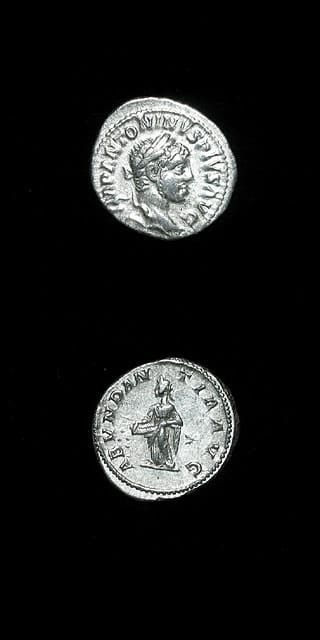 Silver Denarius of Emperor Elagabalus, 219 CE - 220 CE