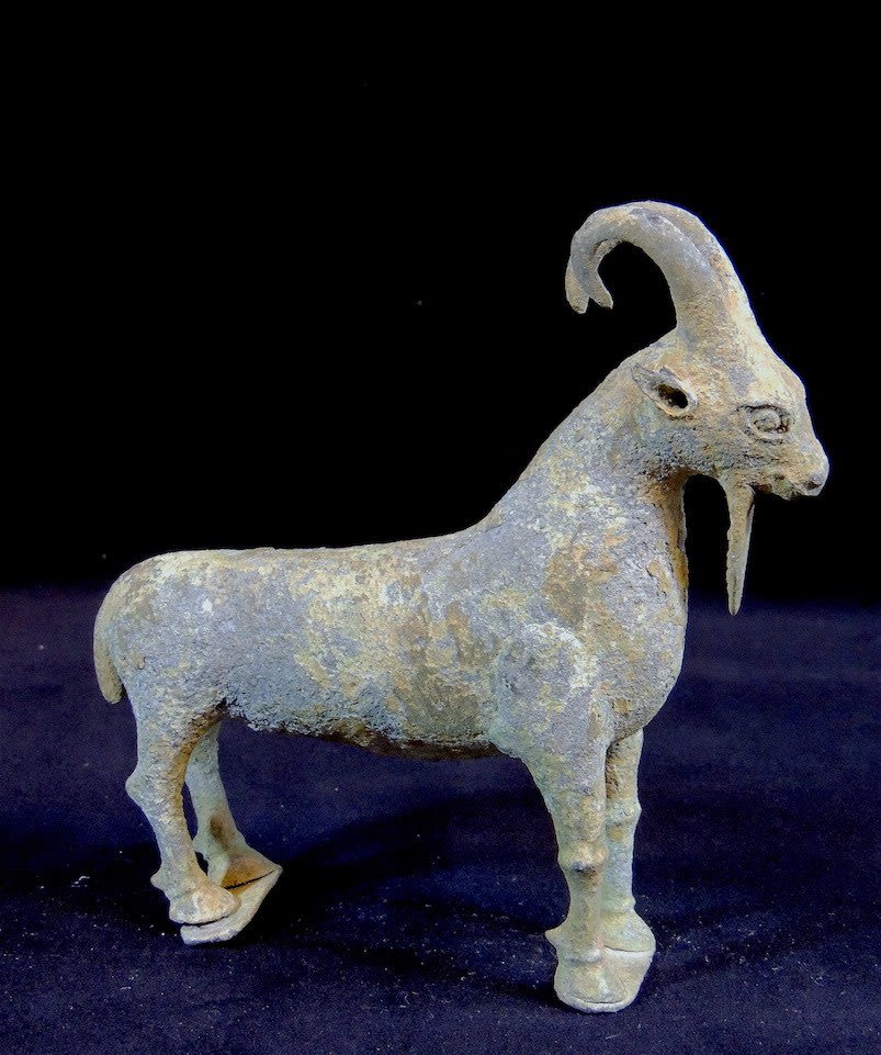 Bactrian lead goat, 1300 BCE - 600 BCE