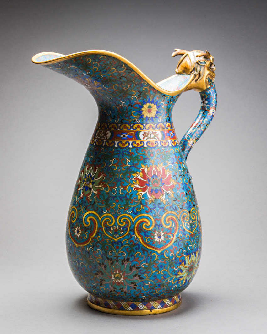 Chinese enamelled ewer, 1644 CE - 1912 CE