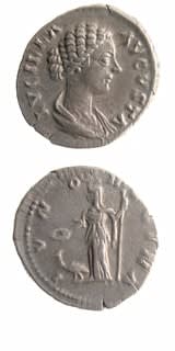 Silver Denarius of Empress Julia Domna, 196 CE - 211 CE