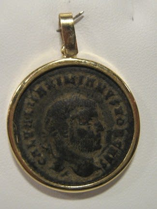 Roman Bronze Coin of Emperor Galerius, 293 CE - 305 CE