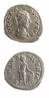 Silver Denarius of Empress Lucilla, 161 CE - 169 CE