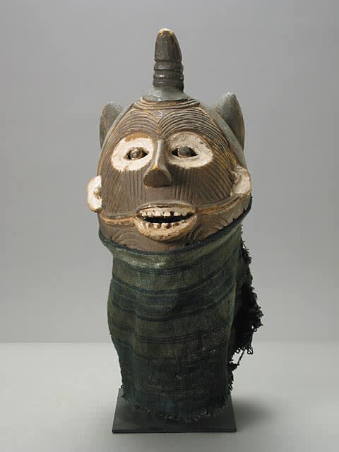 Igbo Wooden Mask with Cloth Covering, 20th Century CE