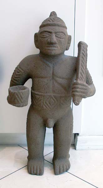 Basalt Sculpture Of A Warrior, 500 CE - 1000 CE