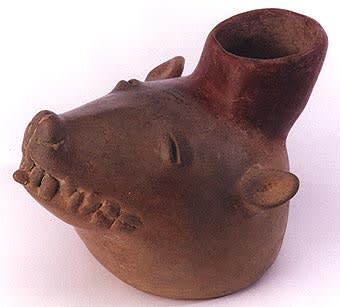 Colima Vessel in the Form of an Animal Head, 300 BCE - 300 CE