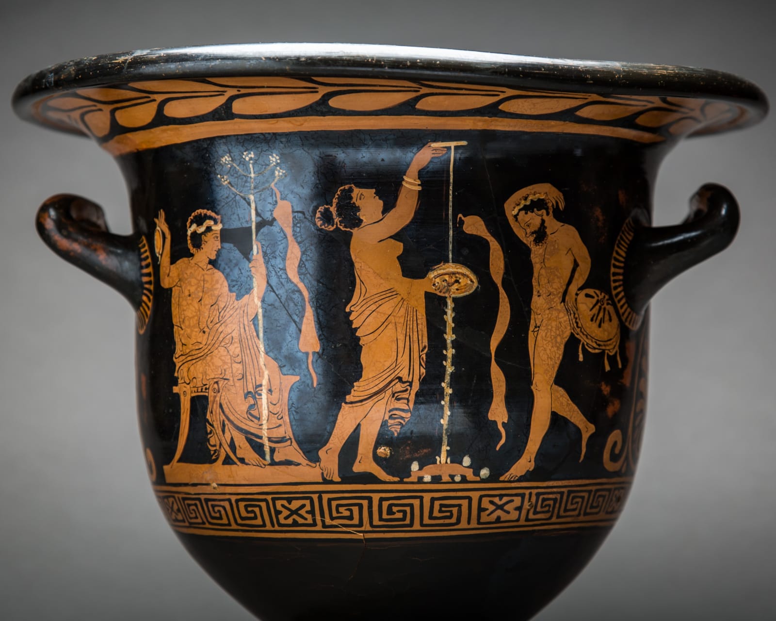 Apulian Red-Figured Bell Krater, depicting Dionysos and Ariadne, 400 BC - 300 BC
