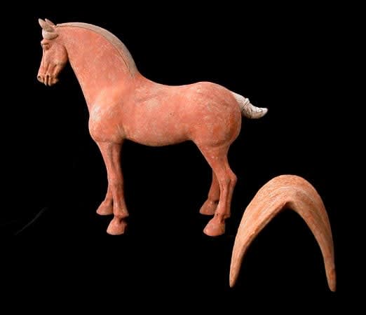 Tang Sculpture of a Horse with Removable Saddle, 618 CE - 906 CE