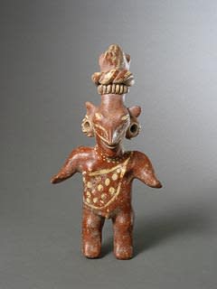 Tala-Tonalá Style Jalisco Terracotta Sculpture of a Standing Man, 300 BCE - 300 CE