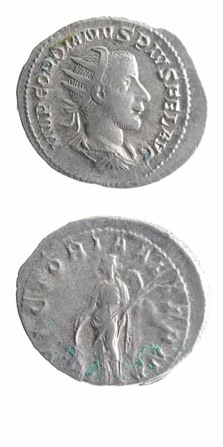 Silver Antoninianus of Emperor Gordian III, 240 CE - 244 CE