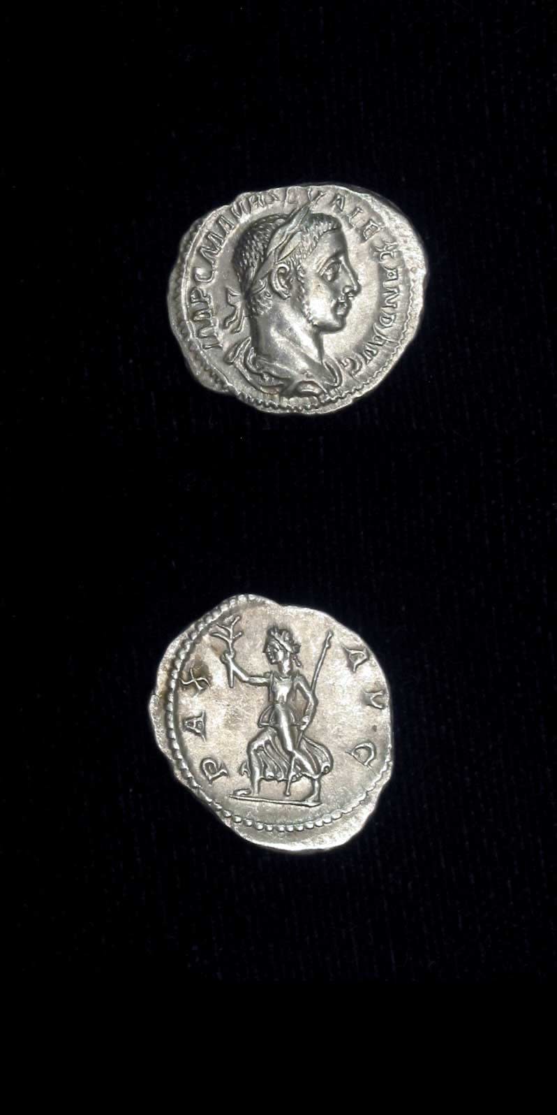 Silver Denarius of Emperor Severus Alexander, 222 CE - 228 CE