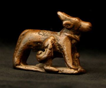 Small Bronze Sculpture of Nandi, 12th Century CE