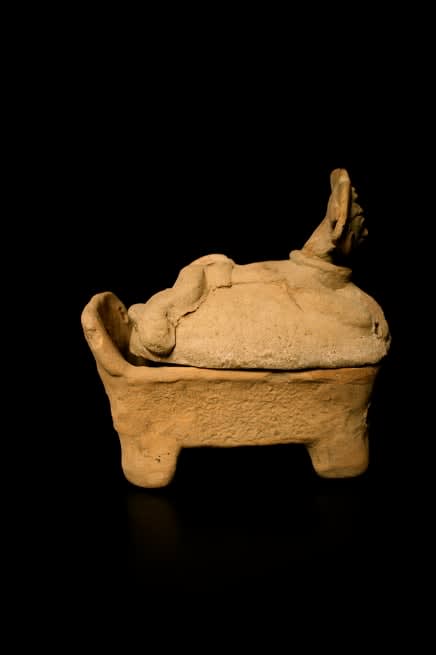 Veracruz Vessel with Anthropomorphic Lid, 400 CE - 800 CE